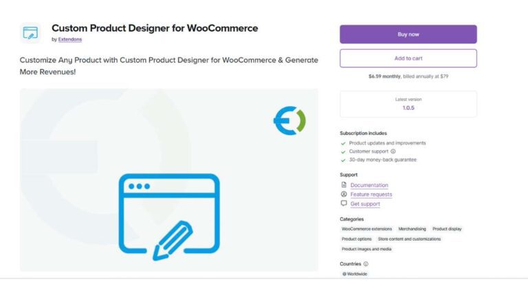 WooCommerce Custom Product Designer​